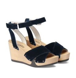 SOFTCLOX Abbie Kaschmir Dark Ocean (Hazelnut)-Frau Sandaletten