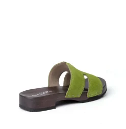 SOFTCLOX Blida Kaschmir Kiwi (Dunkel)-Frau Pantoletten