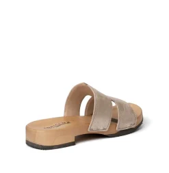 SOFTCLOX Blida Shiny Cachmire Olivgold (Hazelnut)-Frau Pantoletten