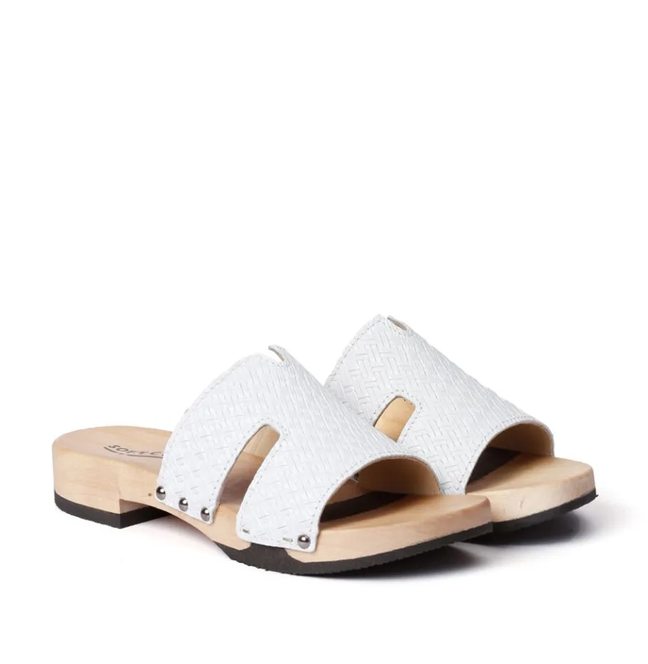 SOFTCLOX Blida Twist Bianco (Hazelnut)-Frau Pantoletten