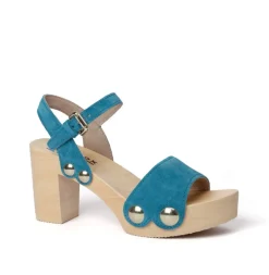 SOFTCLOX Eilyn Kaschmir Pacificgreen (Natur)-Frau Sandaletten