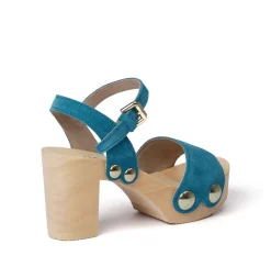 SOFTCLOX Eilyn Kaschmir Pacificgreen (Natur)-Frau Sandaletten