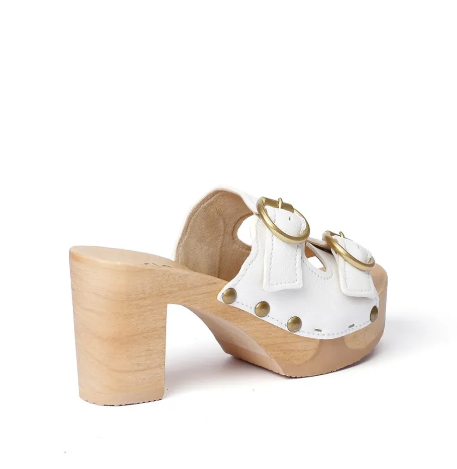 SOFTCLOX Evi Buttero Weis (Natur)-Frau Pantoletten