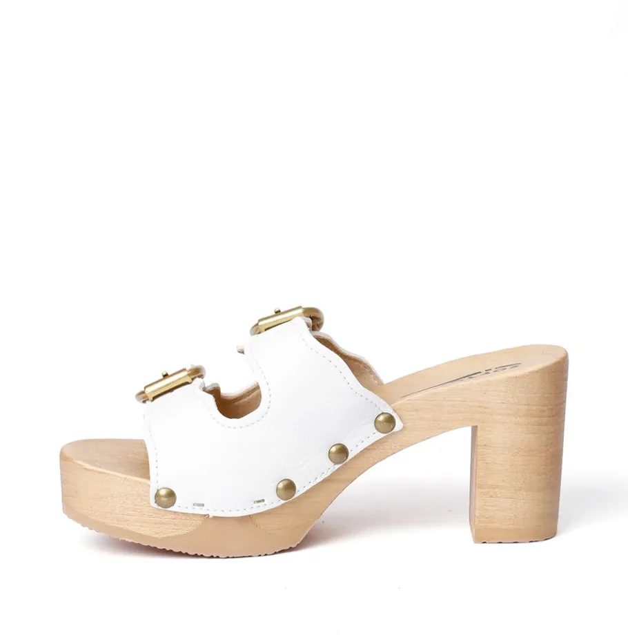 SOFTCLOX Evi Buttero Weis (Natur)-Frau Pantoletten