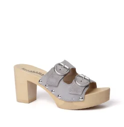 SOFTCLOX Evi Kaschmir Grau (Natur)-Frau Pantoletten