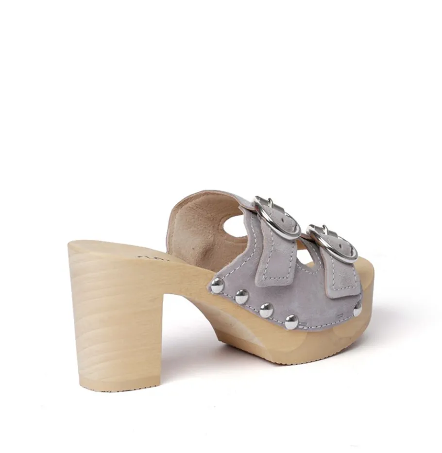 SOFTCLOX Evi Kaschmir Grau (Natur)-Frau Pantoletten