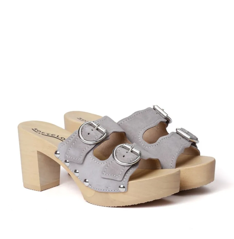 SOFTCLOX Evi Kaschmir Grau (Natur)-Frau Pantoletten