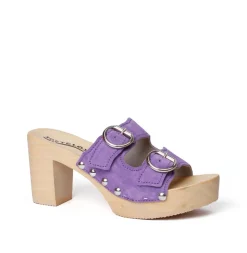 SOFTCLOX Evi Kaschmir Violett (Natur)-Frau Pantoletten