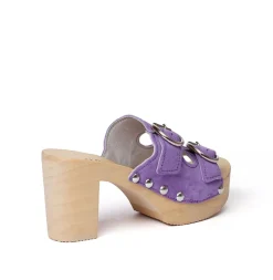 SOFTCLOX Evi Kaschmir Violett (Natur)-Frau Pantoletten