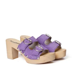 SOFTCLOX Evi Kaschmir Violett (Natur)-Frau Pantoletten
