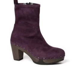 SOFTCLOX Fabia Vegan Velourseffekt Viola (Dunkel)-Frau Stiefeletten