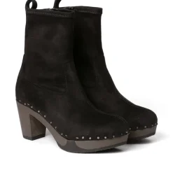 SOFTCLOX Fabia Vegan Velourseffekt Schwarz (Dunkel)-Frau Stiefeletten