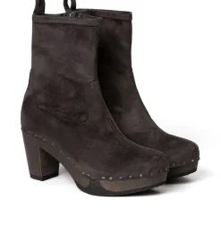 SOFTCLOX Fabia Vegan Velourseffekt Grau (Dunkel)-Frau Stiefeletten