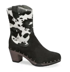SOFTCLOX Gladys Kaschmir/Animalprint Schwarz/Kuh-Frau Stiefeletten