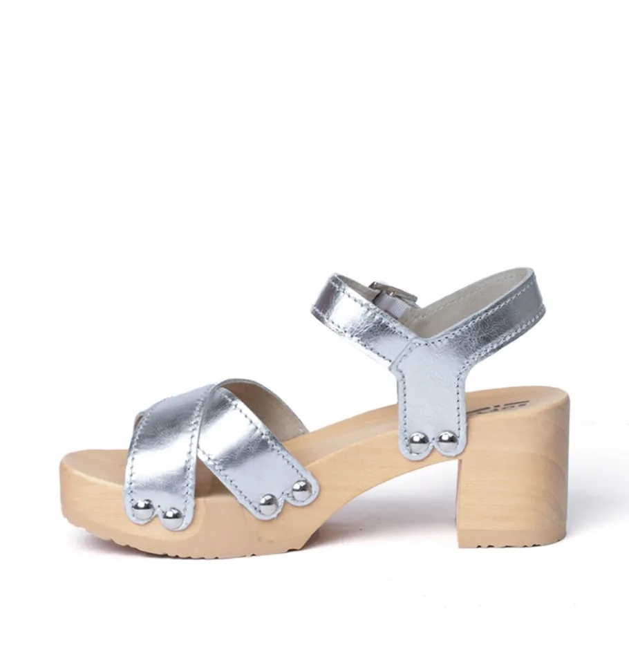 SOFTCLOX Hanka Perlato Silber (Natur)-Frau Sandaletten