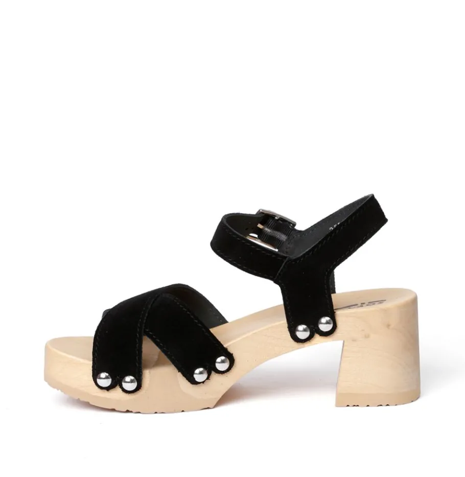 SOFTCLOX Hanne Kaschmir Schwarz (Natur)-Frau Sandaletten