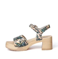 SOFTCLOX Hanny Flower Green (Natur)-Frau Sandaletten