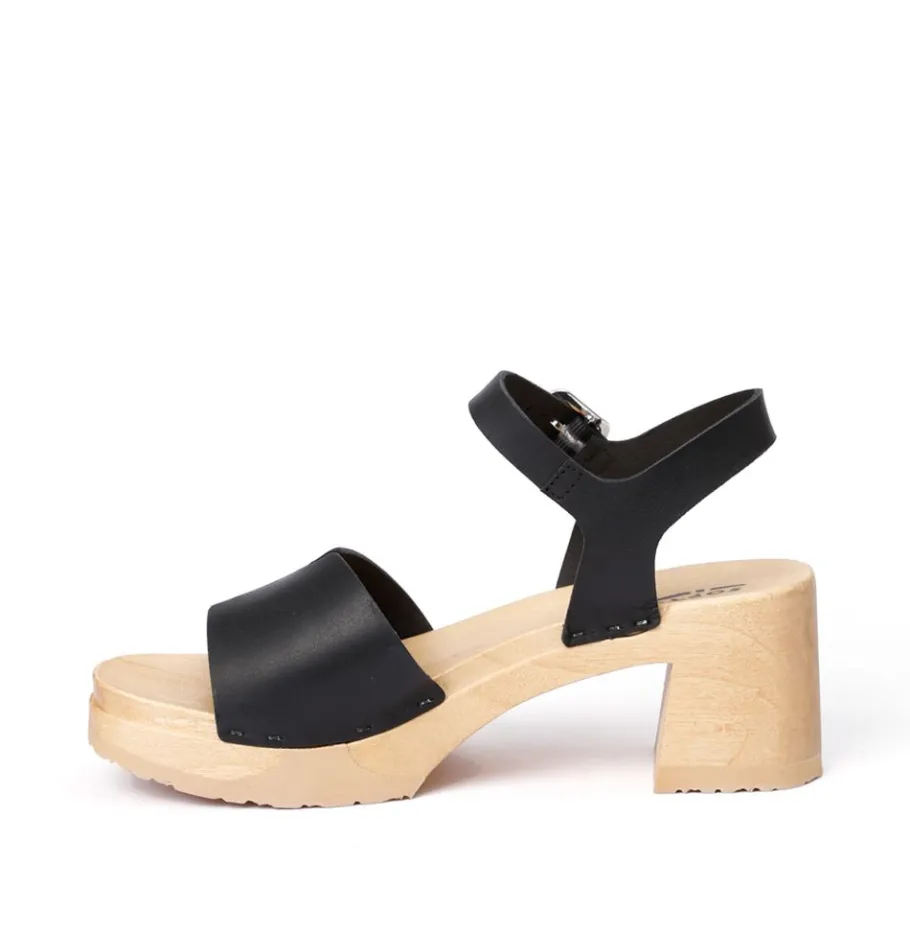 SOFTCLOX Hanny Softnappa Schwarz (Natur)-Frau Sandaletten