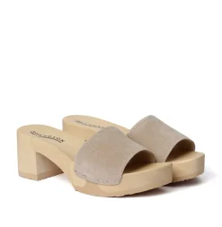 SOFTCLOX Hella Kaschmir Taupe (Natur)-Frau Pantoletten