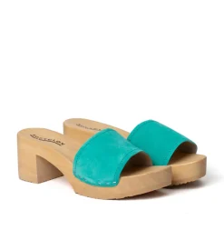 SOFTCLOX Hella Kaschmir Turkis (Natur)-Frau Pantoletten