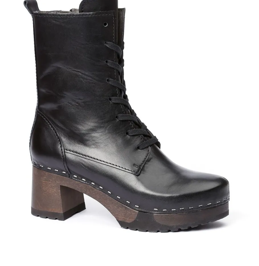 SOFTCLOX Helma Bright Nappa Schwarz (Dunkel)-Frau Stiefeletten