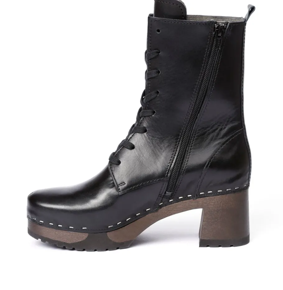 SOFTCLOX Helma Bright Nappa Schwarz (Dunkel)-Frau Stiefeletten