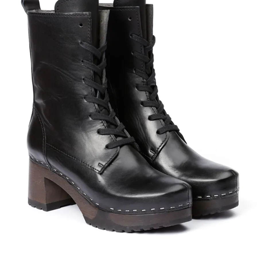 SOFTCLOX Helma Bright Nappa Schwarz (Dunkel)-Frau Stiefeletten