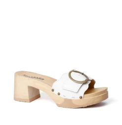 SOFTCLOX Helvetia Buttero Weiss (Natur)-Frau Pantoletten