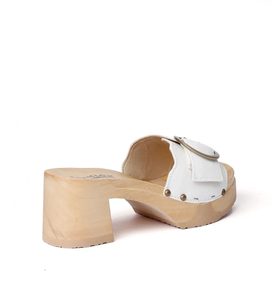 SOFTCLOX Helvetia Buttero Weiss (Natur)-Frau Pantoletten