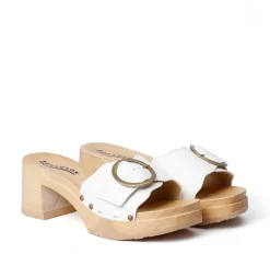 SOFTCLOX Helvetia Buttero Weiss (Natur)-Frau Pantoletten