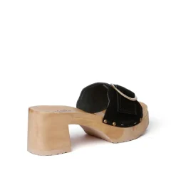 SOFTCLOX Helvetia Kaschmir Schwarz (Natur)-Frau Pantoletten