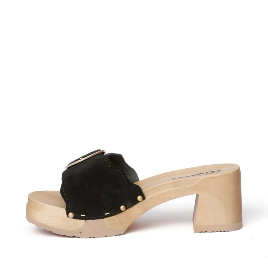 SOFTCLOX Helvetia Kaschmir Schwarz (Natur)-Frau Pantoletten