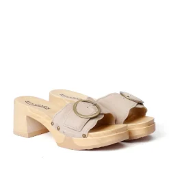 SOFTCLOX Helvetia Kaschmir Taupe (Natur)-Frau Pantoletten