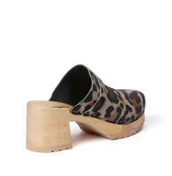 SOFTCLOX Henja Animalprint Jaguar (Natur)-Frau Clogs