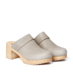 SOFTCLOX Henja Buttero Olivgrau (Natur)-Frau Clogs