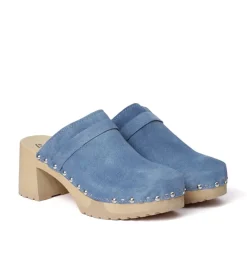 SOFTCLOX Henja Jeanslook Blau (Natur)-Frau Clogs
