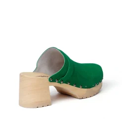 SOFTCLOX Henja Kaschmir Fashiongreen (Natur)-Frau Clogs