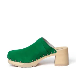 SOFTCLOX Henja Kaschmir Fashiongreen (Natur)-Frau Clogs