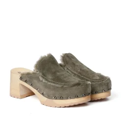 SOFTCLOX Henni Kaschmir/Lf Oliv (Natur)-Frau Clogs