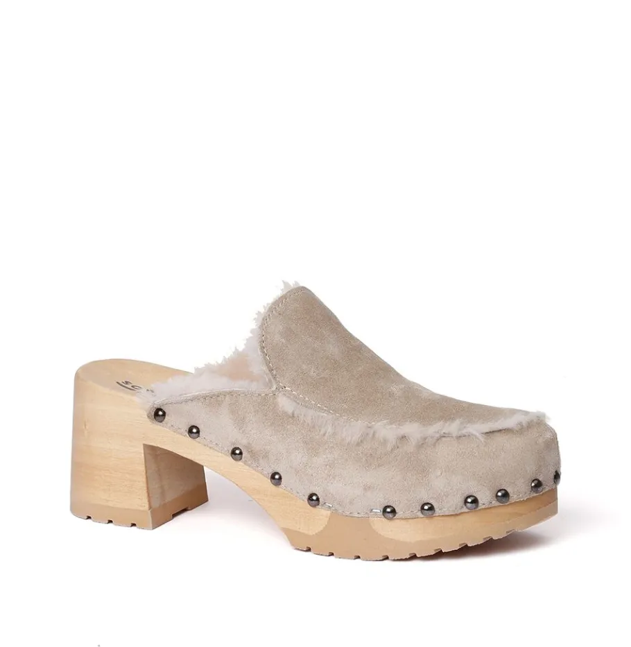 SOFTCLOX Henni Kaschmir/Lf Taupe (Natur)-Frau Clogs