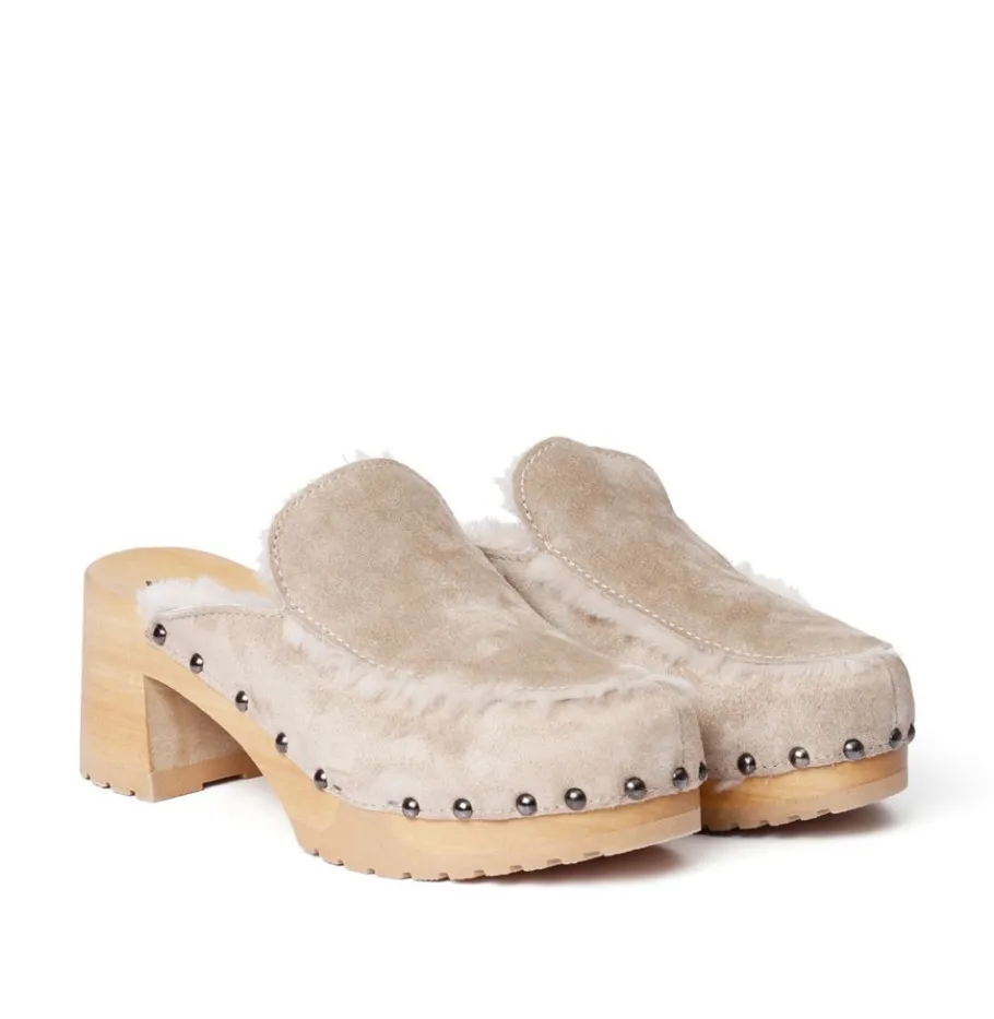 SOFTCLOX Henni Kaschmir/Lf Taupe (Natur)-Frau Clogs