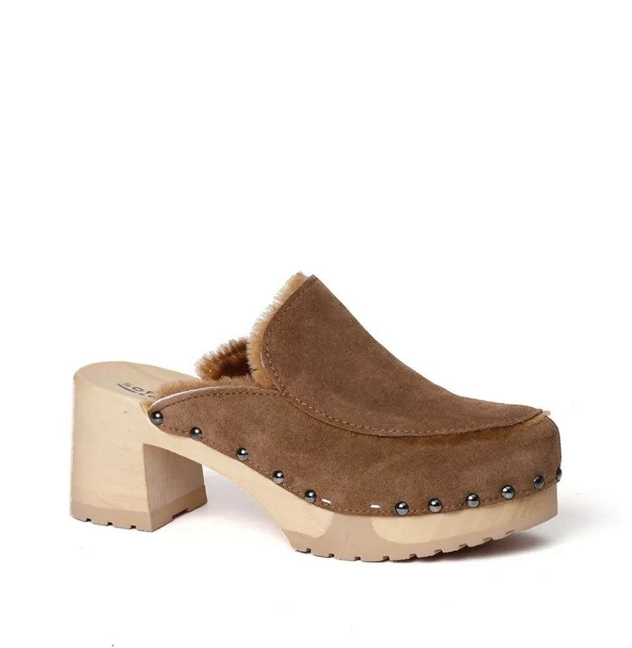 SOFTCLOX Henni Kaschmir/Lf Whiskey (Natur)-Frau Clogs