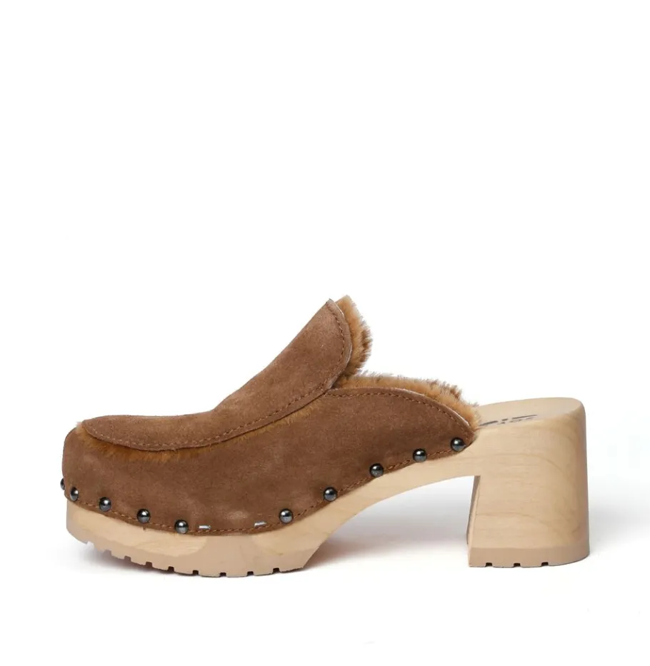 SOFTCLOX Henni Kaschmir/Lf Whiskey (Natur)-Frau Clogs