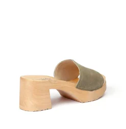 SOFTCLOX Henrietta Kaschmir Khaki (Natur)-Frau Pantoletten