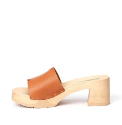 SOFTCLOX Henrietta Softnappa Cognac (Natur)-Frau Pantoletten