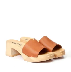 SOFTCLOX Henrietta Softnappa Cognac (Natur)-Frau Pantoletten