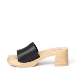 SOFTCLOX Henrietta Softnappa Schwarz (Natur)-Frau Pantoletten