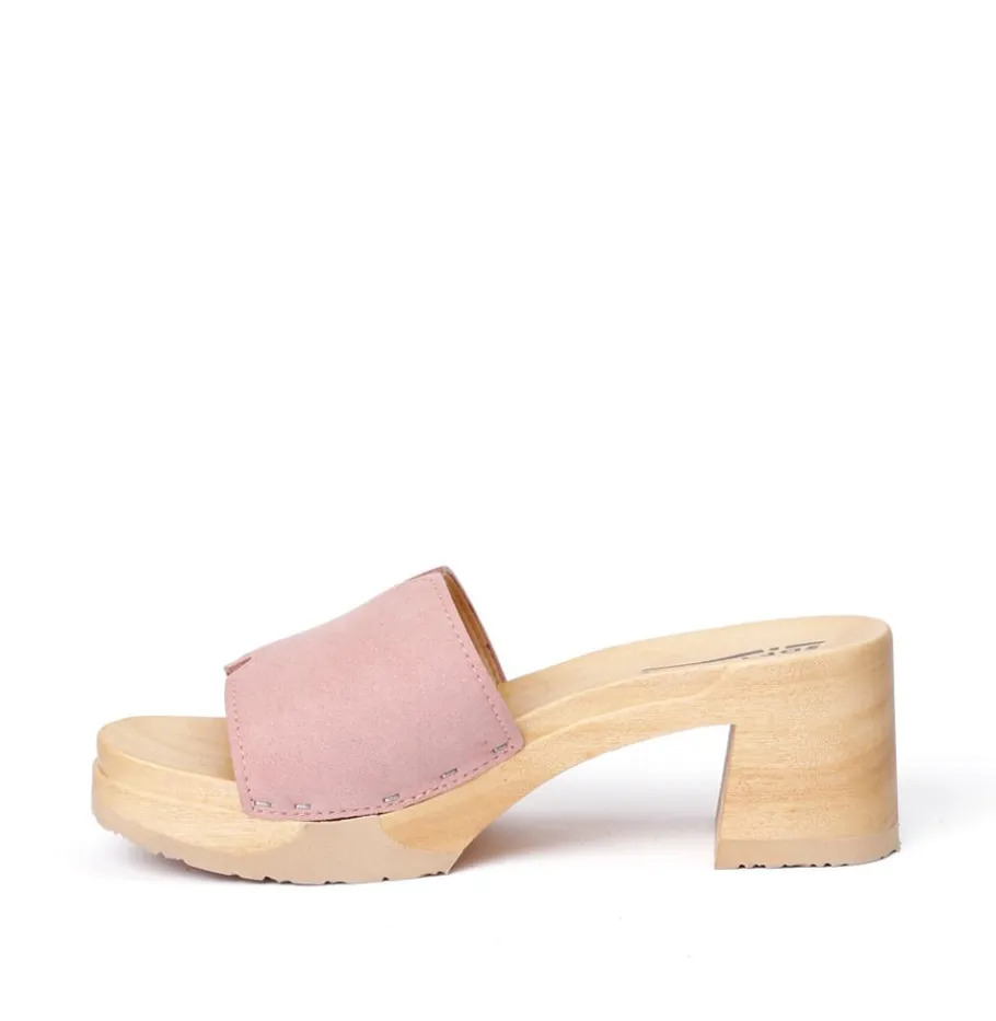 SOFTCLOX Henrietta Vegan Velourseffekt Rose (Natur)-Frau Pantoletten