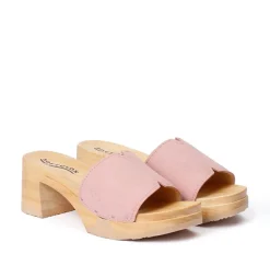 SOFTCLOX Henrietta Vegan Velourseffekt Rose (Natur)-Frau Pantoletten