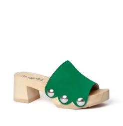 SOFTCLOX Henrike Kaschmir Fashiongreen (Natur)-Frau Pantoletten